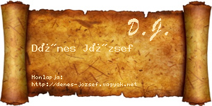 Dénes József névjegykártya